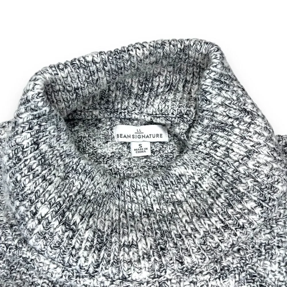 L.L. Bean Signature Cotton Linen Ragg Mock Neck Tunic Sweater Women's Small NWOT